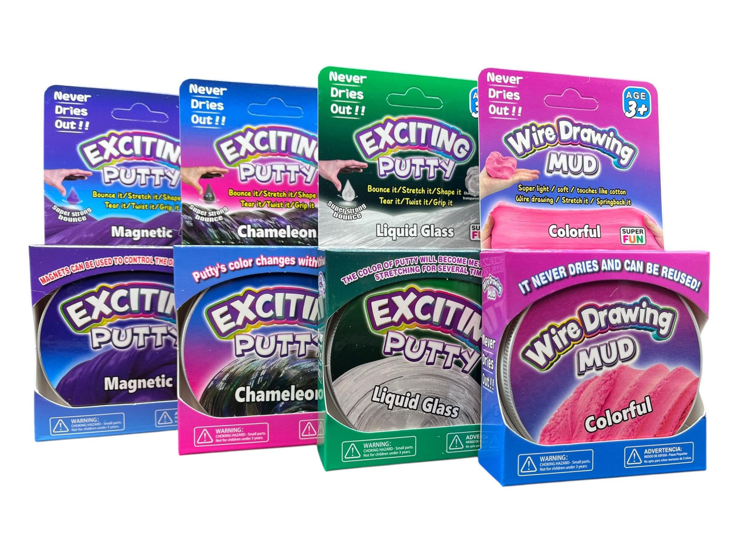 Color-changing magnetic putty and mud set from Bodygenix, featuring sensory therapy putty and squishy fidget toys for stress relief.