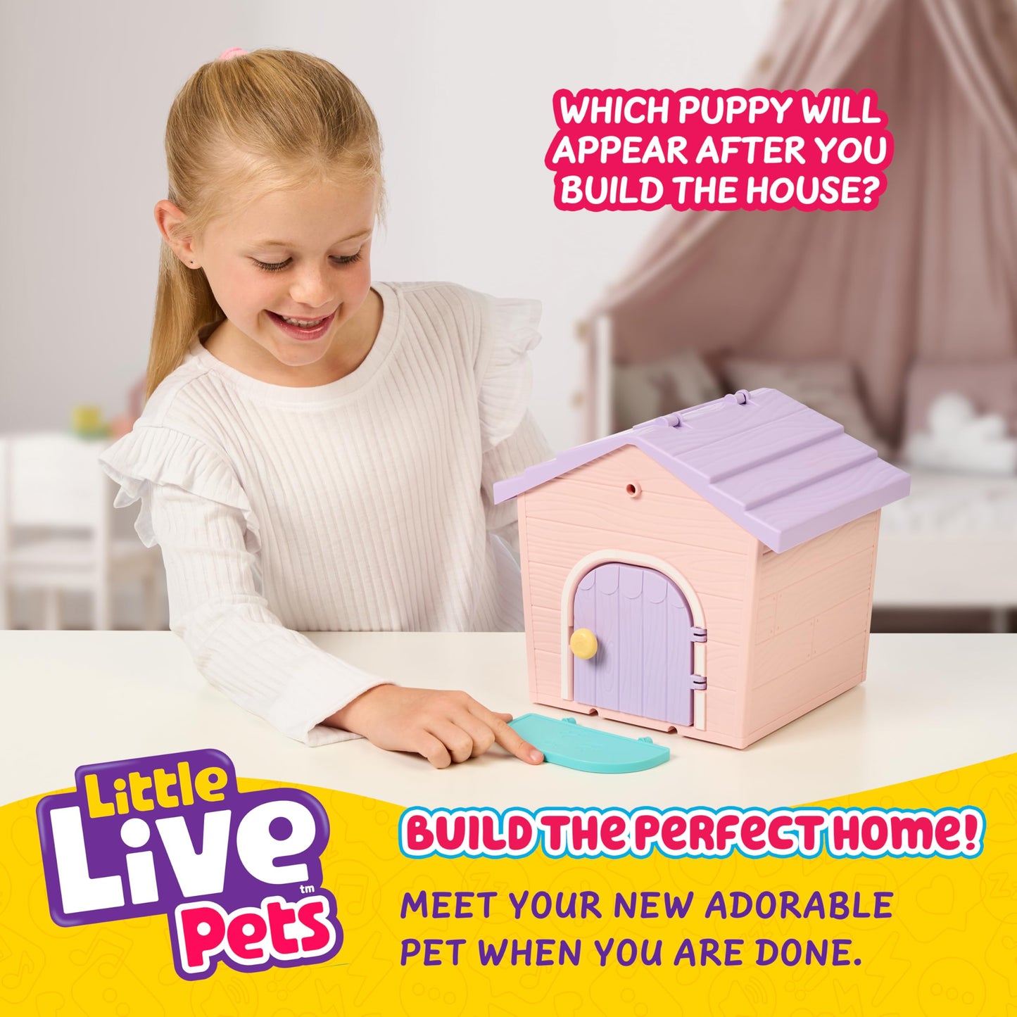 Little Live Pets Pink & Purple Home - My Puppy's Home Minis Plush Toy and Kennel Playset Surprise Reveal!