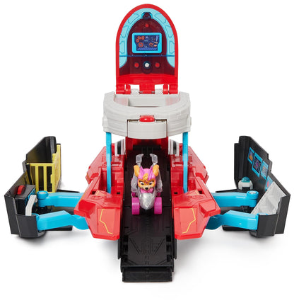 PAW PATROL: The Mighty Movie Film, Pup Squad Mini Marine Headquarters Playset with Skye Toy Car and Chase Toy Figure, Toy Suitable for Children from 3 Years