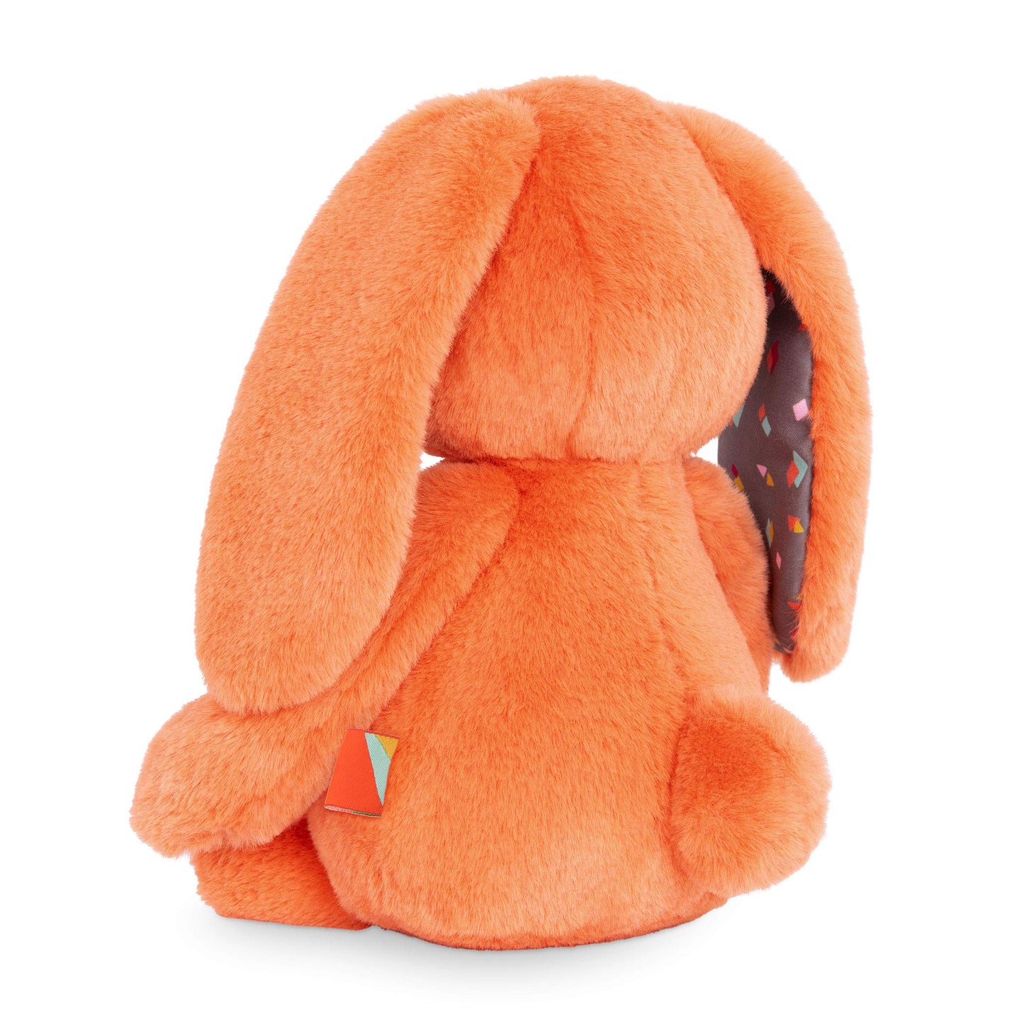 B. toys – 12-Inch Plush Bunny – Super Soft Stuffed Animal – Washable Rabbit Toy – for Babies, Toddlers, Kids – Happy Hues – Coral Cutie Orange Bunny – 0+ Months