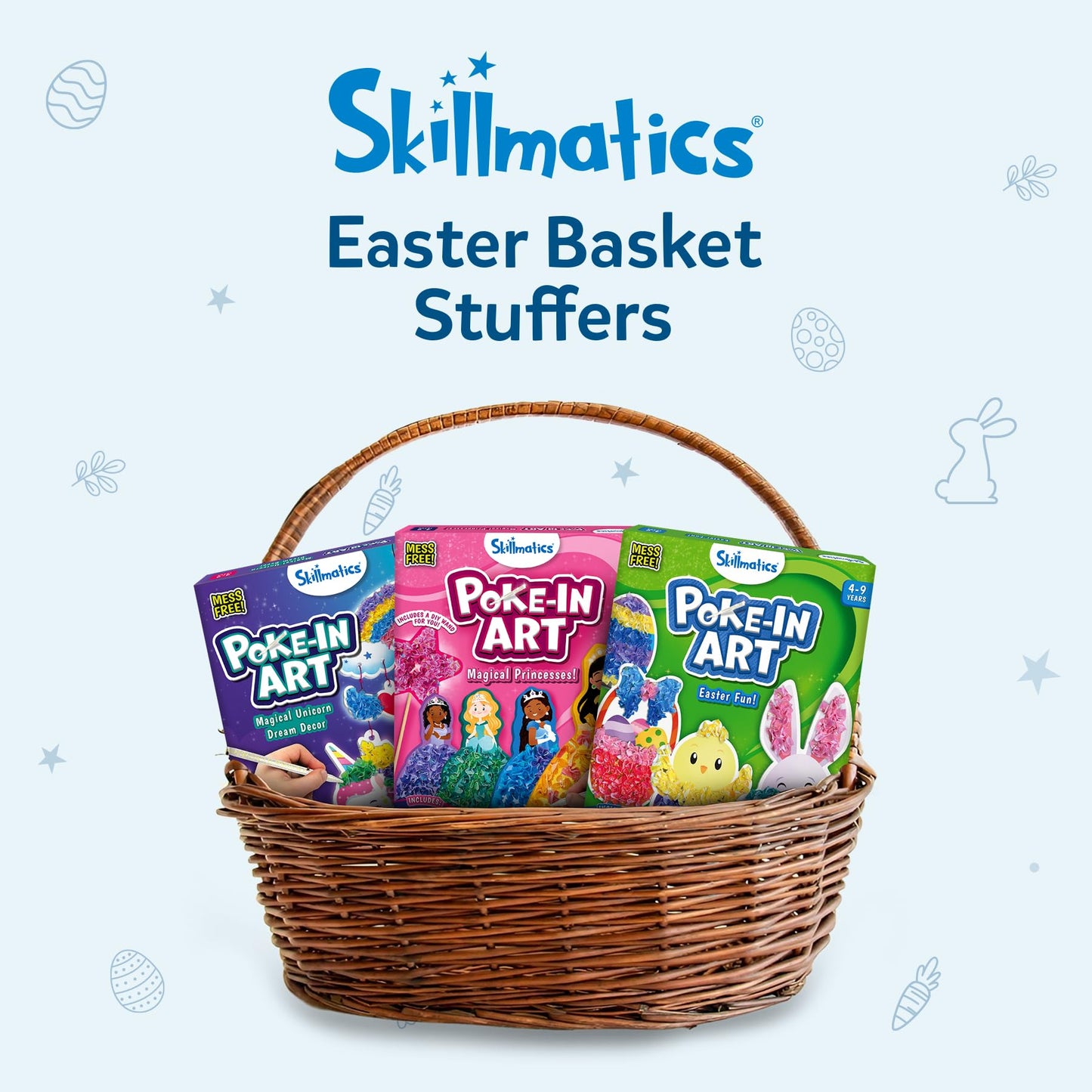 Skillmatics Poke-in Art - Magical Princesses, Mess-Free Fun for Kids, DIY Sewing Craft Kits, Creative Activity, Easter Gifts for Girls & Boys Ages 4, 5, 6, 7, 8, 9