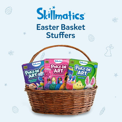 Skillmatics Poke-in Art - Magical Princesses, Mess-Free Fun for Kids, DIY Sewing Craft Kits, Creative Activity, Easter Gifts for Girls & Boys Ages 4, 5, 6, 7, 8, 9