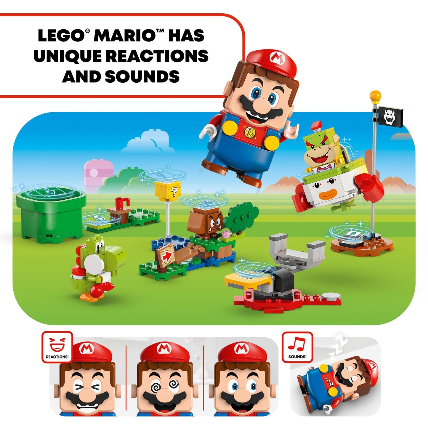 LEGO Super Mario Adventures with Interactive Mario, Bowser Jr.’s Clown Car Playset Vehicle, Yoshi Toy, Mario Playset, Nintendo Toy Gift for Boys, Girls and Gamers Ages 6 and Up, 71439