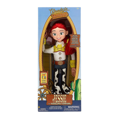 Disney Store Official Jessie Interactive Talking Action Figure, Pixar's Toy Story, 36cm/14”, Pull string Cowgirl Doll Featuring 15+ English Phrases, Interacts with Other Characters, Ages 3+