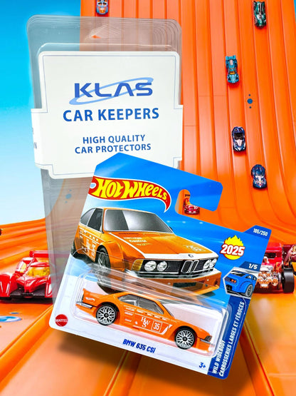 Hot Wheels BMW 635 CSi (Orange & White) 1/5 Wild Widebody - 2025-185/250 (Short Card) - includes a KLAS Car Keeper Protector Case - JBB84