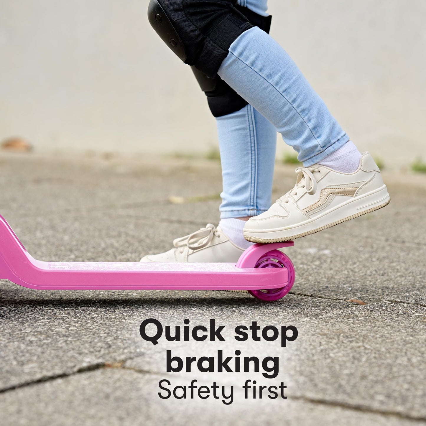 Zinc 3 Wheel Folding Led Shine Scooter for Kids, Light Up Stem with 20 Light Functions, Folding, Non-Slip Grips, Adjustable Handlebar, Pink