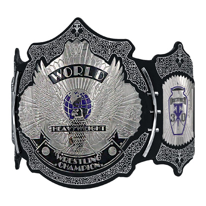 Octal Sports - UnderTaker 30-Years Signature Championship Title Belts Adult Size Upto 46" Wrestling Replica 2mm Gold Coated Leather Base (Black)