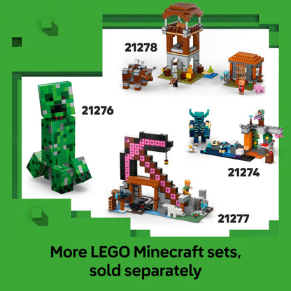 LEGO Minecraft 2in1 Enderman Tower set with Enderman figures and Nether Portal, showcasing modular fortress builds.