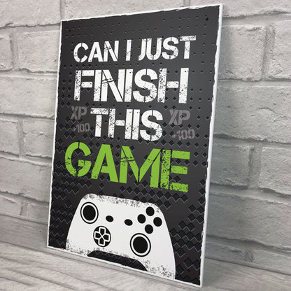 Black Xbox-inspired gaming sign by RED OCEAN, perfect for boys' bedrooms or man caves, featuring gaming-themed wall art.