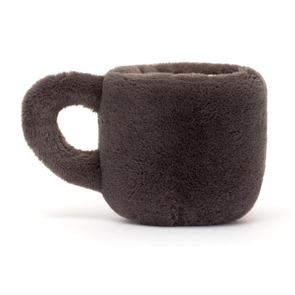 Jellycat Amuseable Coffee Cup Plush toy with a smiling face and soft fabric, perfect for cuddling and playtime.