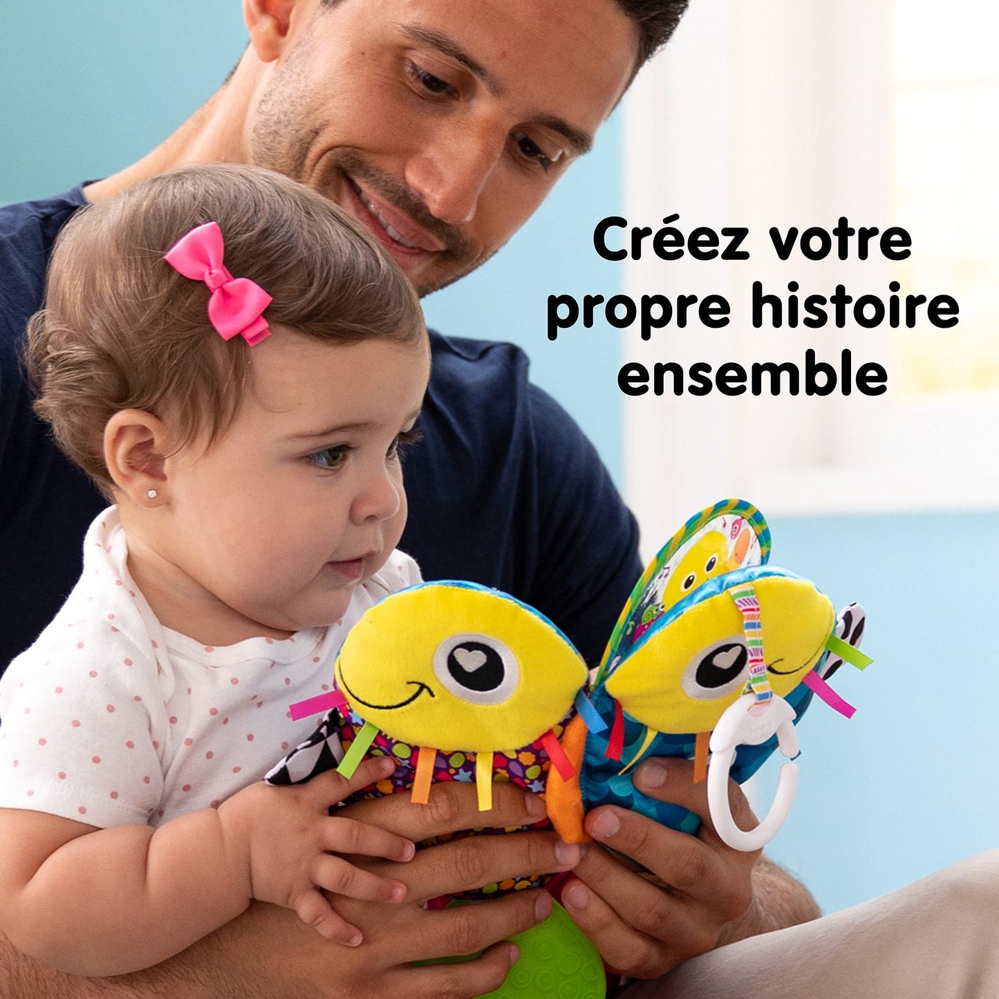 LAMAZE L27197 Flip The Fish-Clip and Go-Pram, Sensory Play, Ideal Baby Gifts for New Parents-Newborn Toy-Suitable for Boys and Girls from 0-24 Months, Red