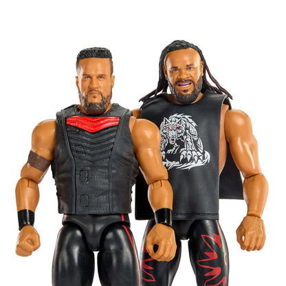 Mattel WWE Main Event Showdown Action Figures 2-Pack with Accessory, Series #24 Tama Tonga & Jacob Fatu Collectible Set, 6-inch, JHJ56