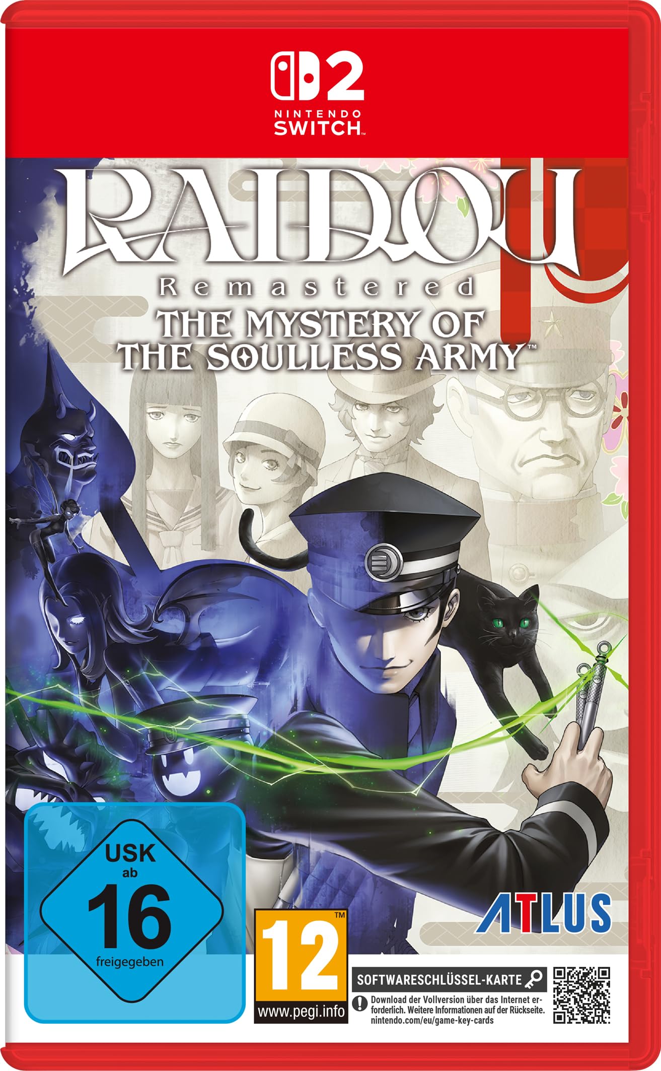 Nintendo Switch game Raidou: Remastered - The Mystery of the Soulless Army by Atlus, showing the game cover with artwork and title.