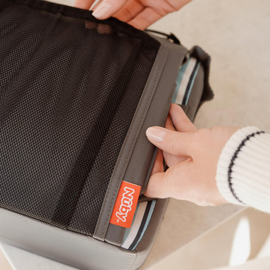 Nuby Travel Booster Seat – Compact and Foldable | Baby Sit Up Seat | Weaning Toddler Chair | Suitable for Ages 6 Months Plus