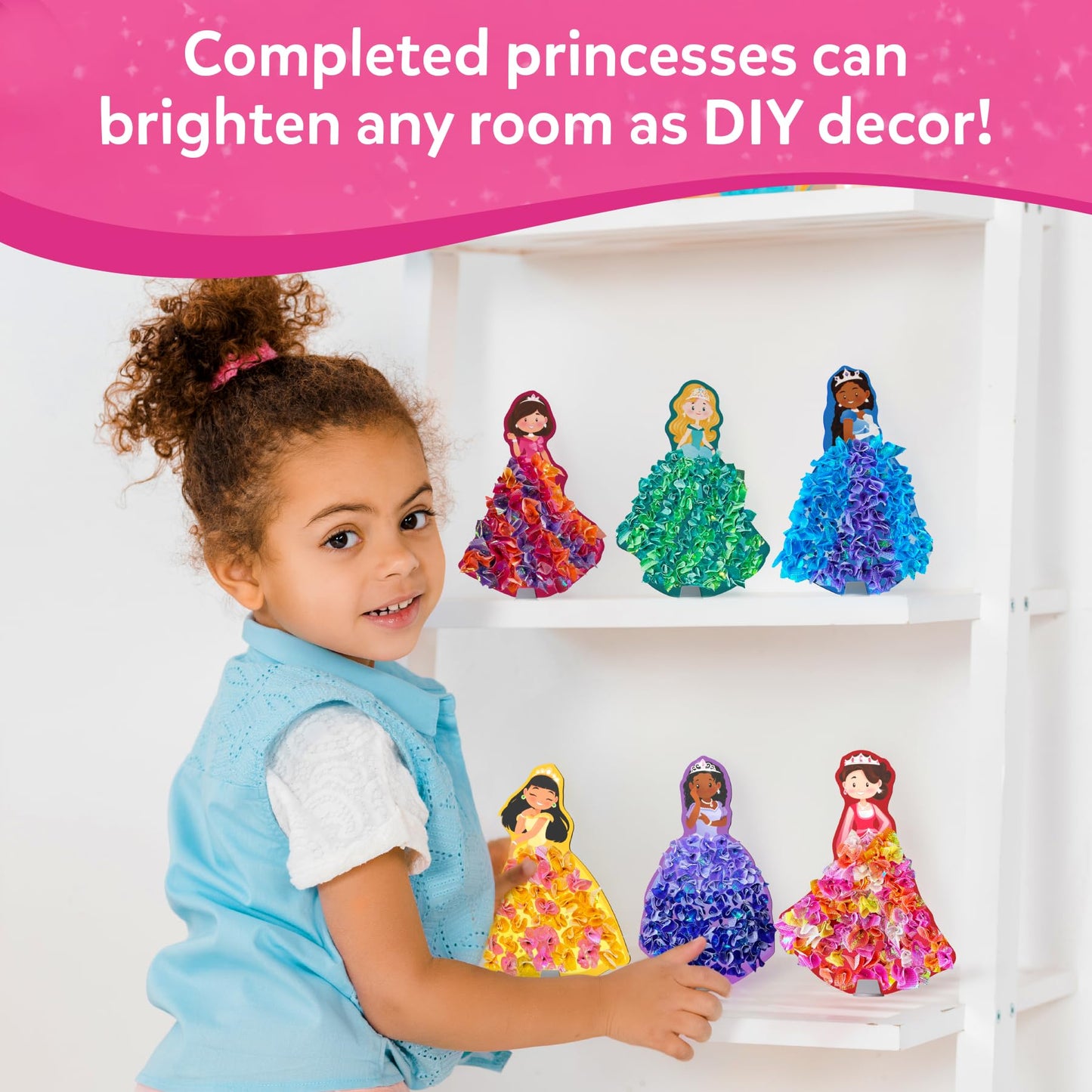 Skillmatics Poke-in Art - Magical Princesses, Mess-Free Fun for Kids, DIY Sewing Craft Kits, Creative Activity, Easter Gifts for Girls & Boys Ages 4, 5, 6, 7, 8, 9