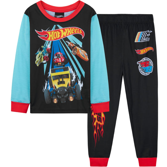 Get Trend Hot Wheels Pyjamas Set for Kids 2-7 Years, Long PJs for Toddlers, Winter Loungewear Nightwear, Gamer Gifts for Boys (2-3 Years, Multi Hot Wheels)