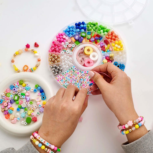 TOVABA Bracelet Making Kit for Adults & Kids – Beads, Charms, and Alphabet Beads for DIY Jewellery – Fun Craft Kit for Creating Custom Bracelets, Necklaces & More