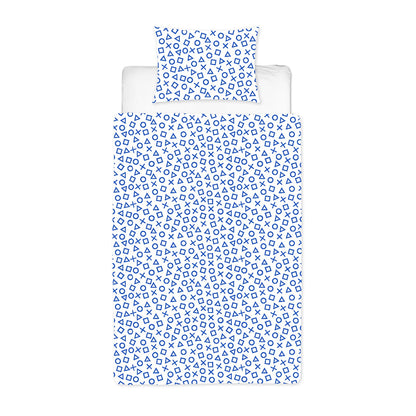 Character World PlayStation Official Single Duvet Cover Set, Banner Design | Reversible 2 Sided Bedding Cover Official Merchandise Including Matching Pillow Case | Gaming Single Bed Quilt