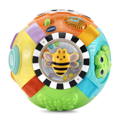 VTech Baby Animal Discoveries Ball, Interactive Baby Toy with Lights, Shapes, Fun Sound Effects, Different Textures for Sensory Play, Gift for Ages 3, 6, 9, 12 Months +, English Version