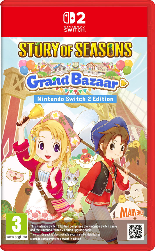 Story of Seasons: Grand Bazaar Nintendo Switch game by Marvelous Europe, featuring colorful in-game marketplace scene.
