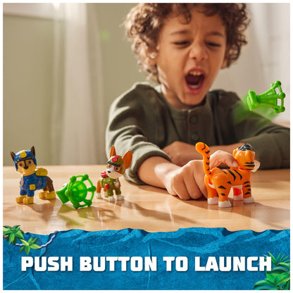 Paw Patrol: Jungle Pups Chase, Tracker & Tiger Action Figures with Projectile Launcher, Kids’ Toys for Boys and Girls Aged 3 and Up
