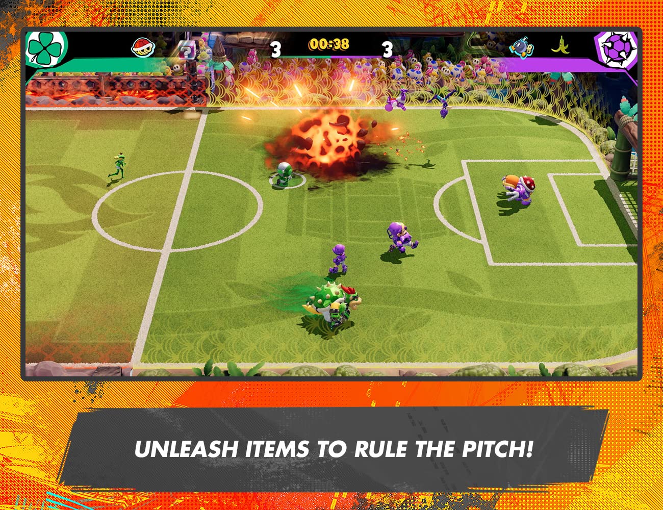 Nintendo Mario Strikers Battle League football game for Nintendo Switch with colorful game cover art.