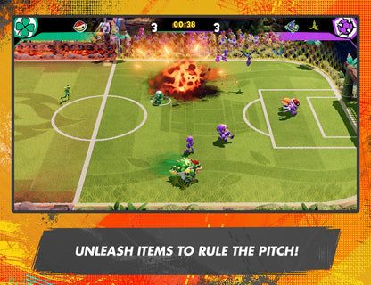 Nintendo Mario Strikers Battle League football game for Nintendo Switch with colorful game cover art.