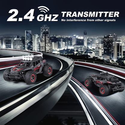 Remote Control Car for Kids 2.4Ghz Rechargeable Batteries 70 mins Play Time, 25 Km/h Monster Truck 1:16 Off-road All-terrains Hobby RC Car Professional Gift for Kids