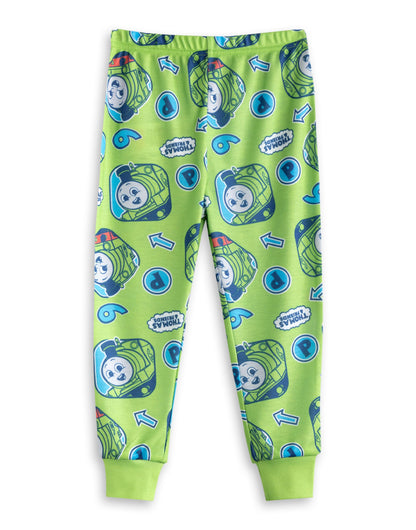 THOMAS & FRIENDS Thomas and Percy Boys Short Sleeve Pyjama Set | Blue & Green Thomas the Tank Engine & Percy Long Leg PJs | Kids Cartoon Sleepwear | Thomas Merch - 5-6 Years