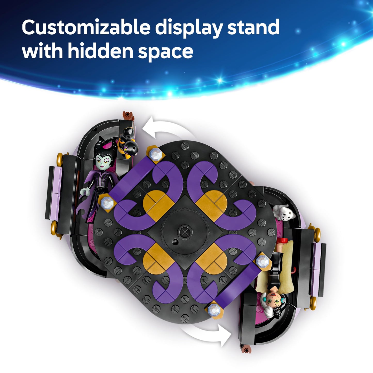 LEGO Disney Maleficent's and Cruella De Vil's Dresses - Building Toy for 9+ Year Old Girls & Boys - incl. a Customisable Display Stand, 2 Mini-Dolls & 2 Animal Figures - Birthday Gift for Fans - 43262