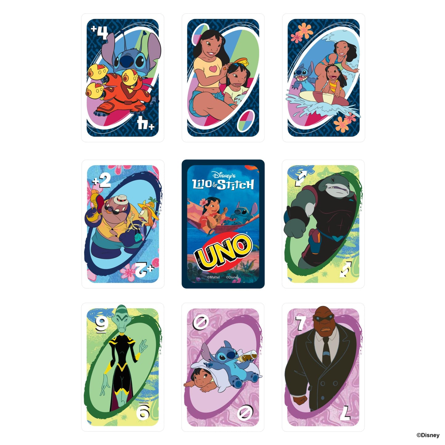 Mattel Games UNO Disney’s Lilo and Stitch Card Game for Kids, Adults & Family with Deck & Special Rule Inspired by the Movie, JCC10