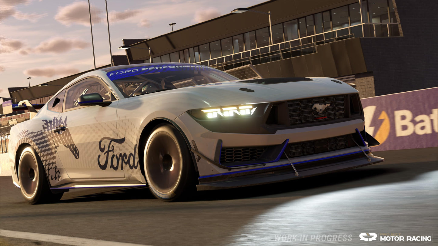 Project Motor Racing PS5 game cover by GIANTS Software GmbH featuring racing car artwork and dynamic racing scene.