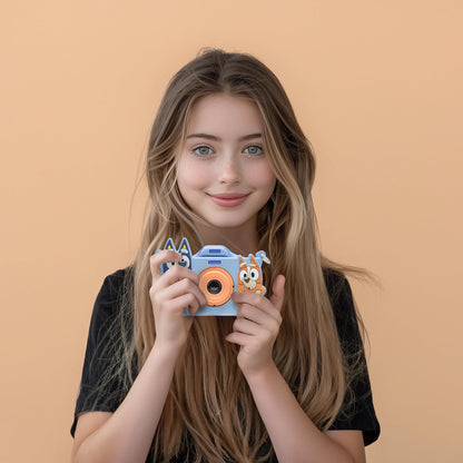 LEXIBOOK, Bluey 4-in-1 Kids' Camera with Protective Case, Photo, Video, MP3, and Game Functions, 15 Frames to Personalize Your Photos, Includes 8 GB Memory Card, DJ078BYLXB