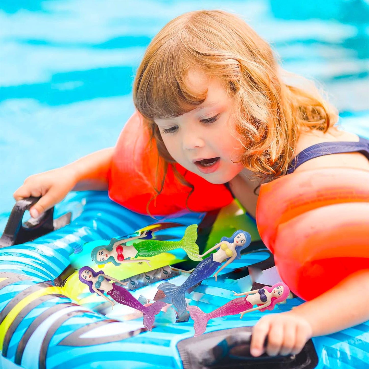 COSORO 4Pcs Diving Mermaids Toys Swimming Pool Sinking Toy Swimming Sinkers for Kids,Mermaid Underwater Diving Toy,Bath Mermaid Water Underwater Pool Training Toys Gifts for Girls Boys Pool Games