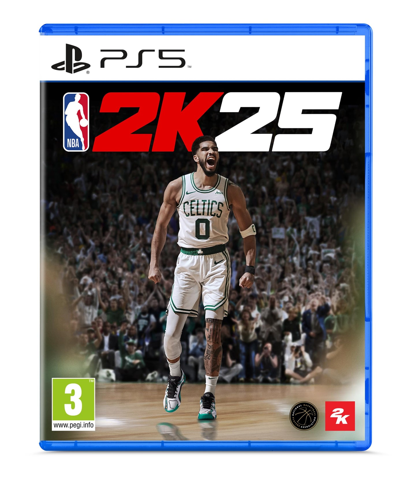 NBA 2K25 PS5 Standard Edition video game by 2K, featuring game cover art with basketball graphics and the PlayStation 5 logo.