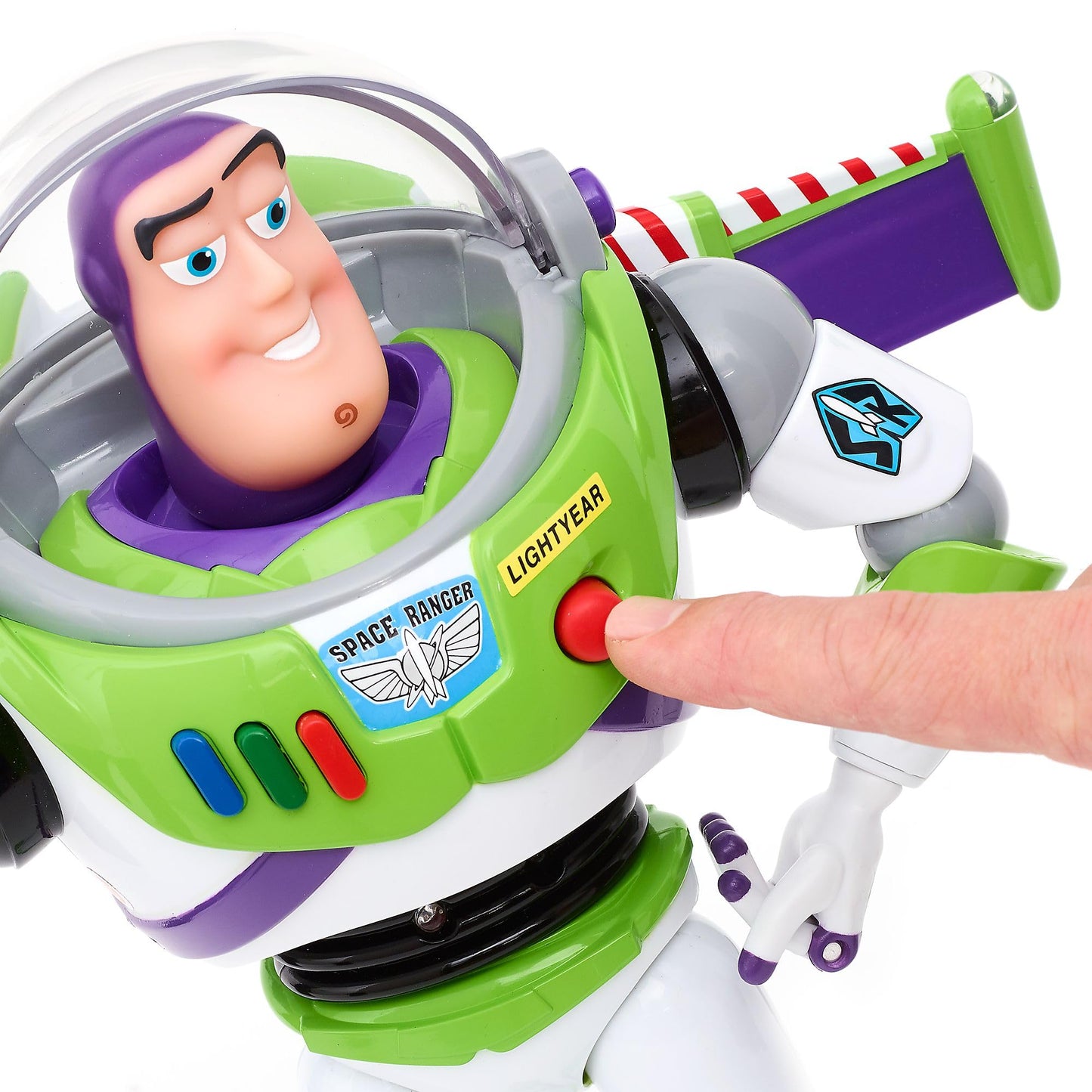Disney Store Official Buzz Lightyear Interactive Talking Action Figure, Pixar's Toy Story, 36cm/14”, Space Ranger Toy Featuring 15+ English Phrases, Interacts with Other Characters, Ages 3+