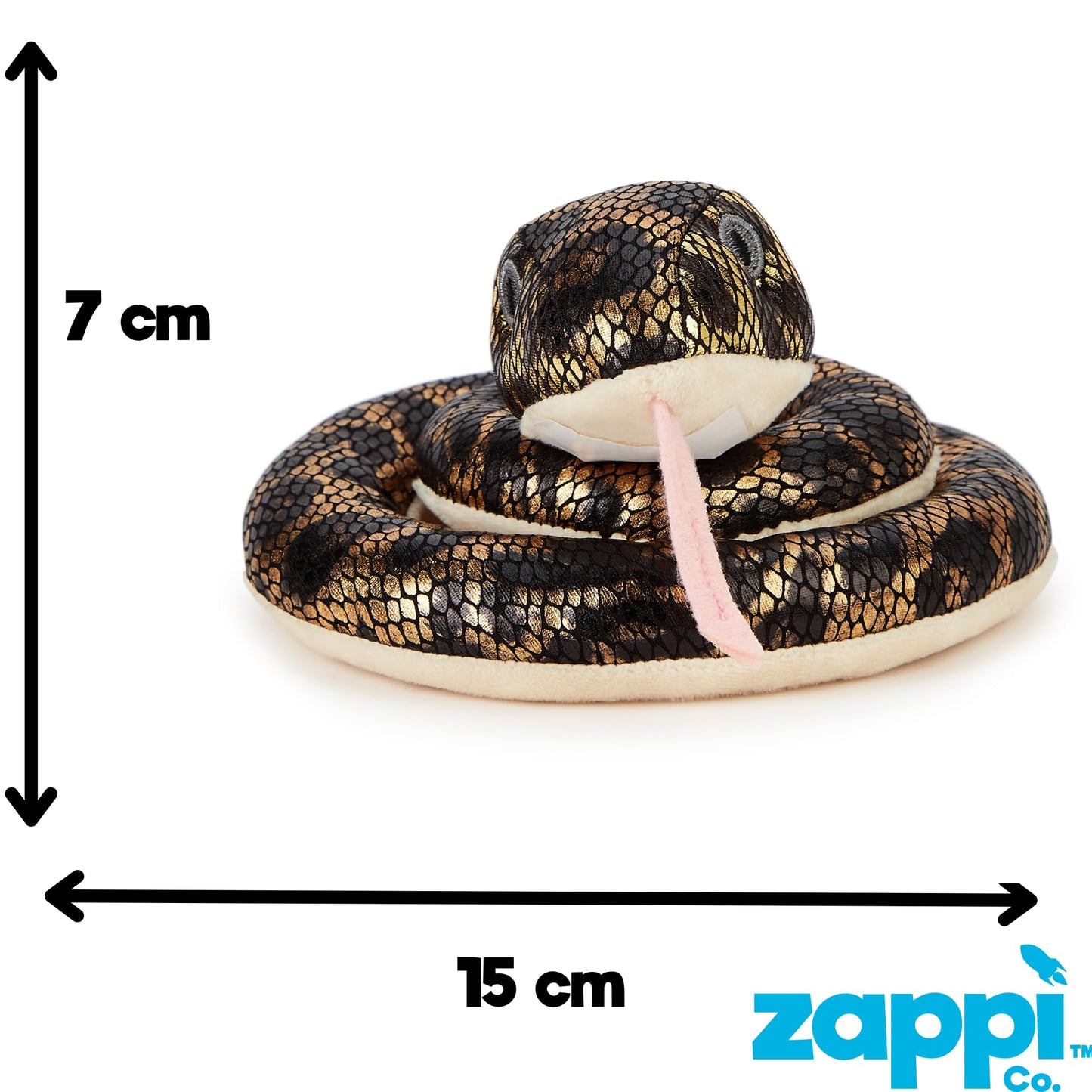 Zappi Co Children's Soft Cuddly Plush Toy Animal - Perfect Perfect Soft Snuggly Playtime Companions for Children (12-15cm /5-6") (Anaconda Snake)