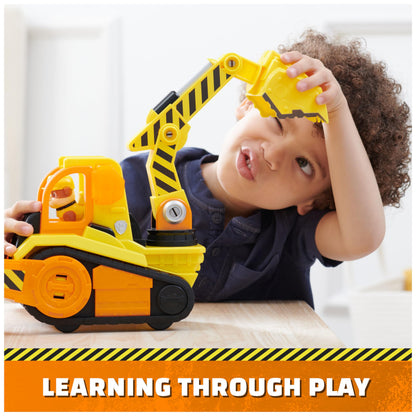 Rubble and Crew, Bark Yard Deluxe Bulldozer Construction Truck Toy with Lights, Sounds and Rubble Action Figure, Kids’ Toys for Boys and Girls Aged 3+