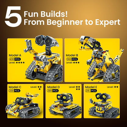 Sillbird STEM robot building toys set with remote and app control, showcasing 435 PCS of creative construction for kids.