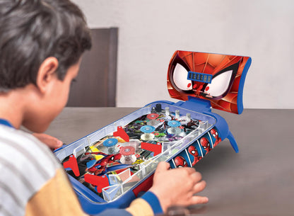 Lexibook, Spider-Man, Electronic table pinball, action and reflex game for children and familiy, LCD screen, light and sound effects, blue / red, JG610SPLXB