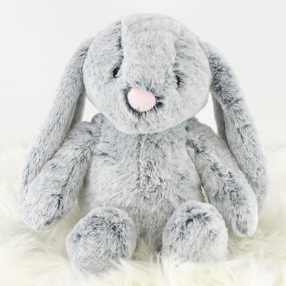 The Magic Toy Shop Grey Plush Rabbit Bunny Teddy 25cm - Super Soft Cuddly Toy - Seated Stuffed Animal, Suitable from Birth - Great Gift for Kids & Adults for All Occasions