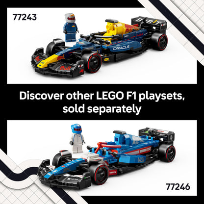 LEGO Speed Champions Oracle Red Bull Racing RB20 F1 Race Car Model with a Collectible Formula 1 Driver Minifigure - Display Set for Adult Motorsport & Racing Fans 77243