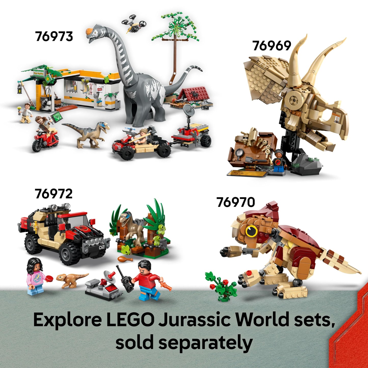 LEGO Jurassic World Spinosaurus & Quetzalcoatlus Air Mission Toy - incl. 2 Dinosaur Figures, Truck & Helicopter Toys plus 4 Minifigures - Dino Gift for 8+ Year Old Boys & Girls - 76976