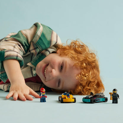 LEGO City Go-Karts playset featuring two driver minifigures and colorful racing vehicles for creative play.