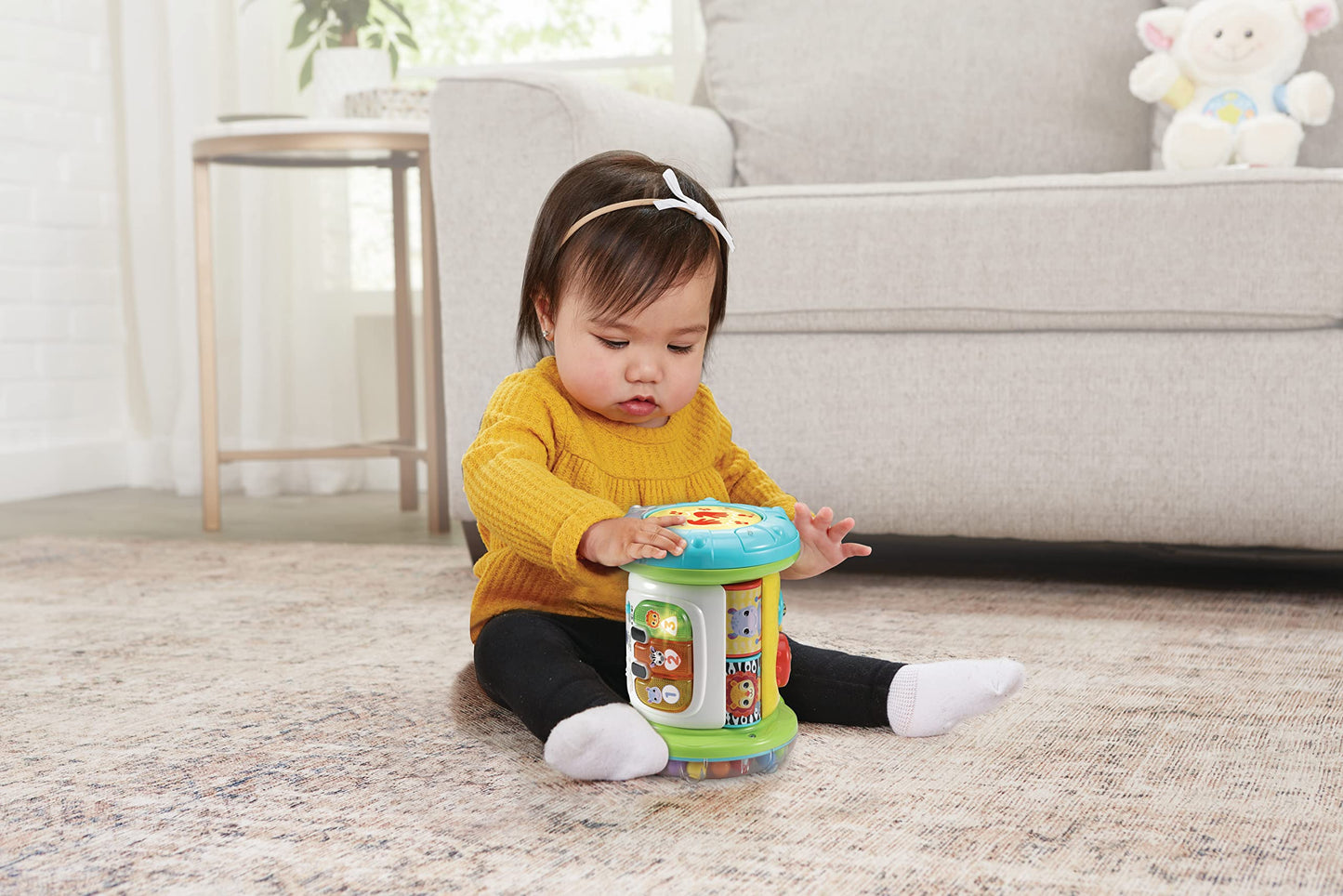 VTech Baby Explore & Discover Roller, Interactive Baby Toy with Gears, Rollers, Beads, Lights & Music, Roll & Push Gift for Infants 6, 9, 12 months +, English version