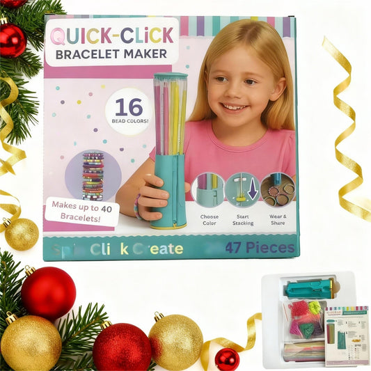 Quick Click Bracelet Maker Kit, Cool Bracelet Making Machine, DIY Jewelry Craft Kit Rotate Click Wear, Fun DIY Jewelry Set for Girls & Tweens, Develop Hands-On and Creativity Skills