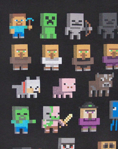 Minecraft Sprites Boys' Short-Sleeved T-Shirt - Black - 6-7 Years