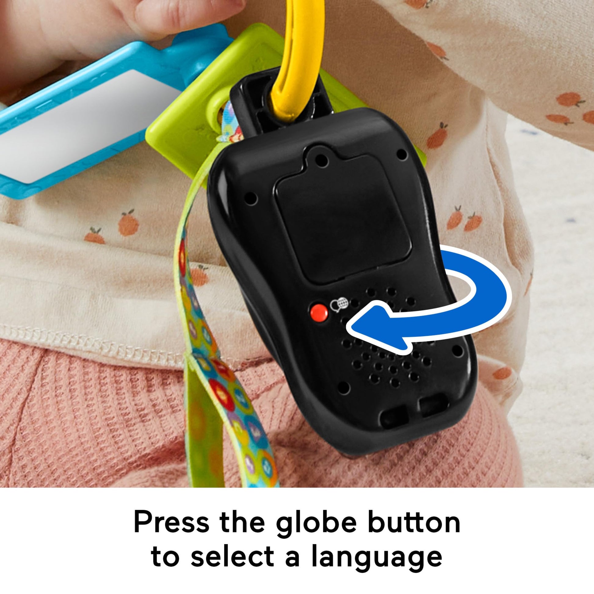 Fisher-Price Laugh & Learn baby musical toy play keys with teether and mirror, suitable for ages 6+ months, UK/France/German version