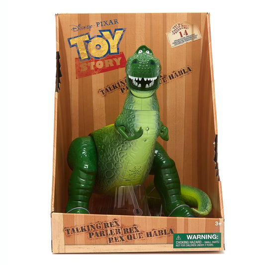 Disney Store Official Rex Interactive Talking Action Figure, Pixar's Toy Story, 34cm/13”, T-Rex Toy Featuring 15+ English Phrases, Interacts with Other Characters, Ages 3+