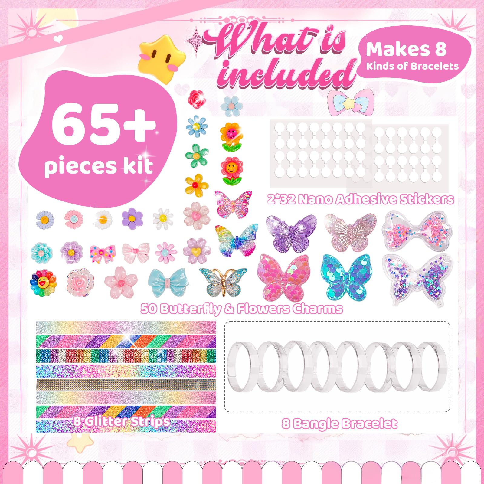 Eichhoo friendship bracelet making kit for kids, featuring colorful beads, strings, and jewelry supplies for girls aged 5-12.
